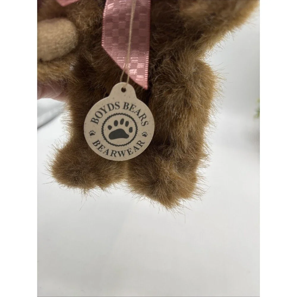 Vtg 1990 Boyd's Bear Yvette Dubeary Jointed Plush Stuffed Animal Toy w/ Hat 8